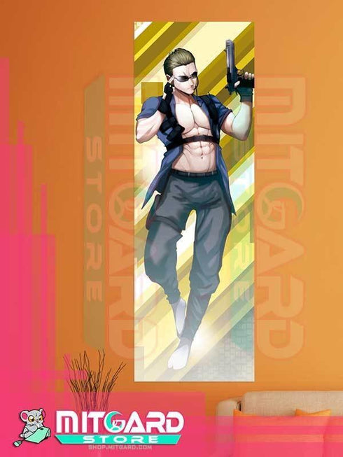 RESIDENT EVIL Albert Wesker wall scroll fabric or Adhesive Vinyl poster - Vinil poster GLOSSY / 50cm x 150cm - 2